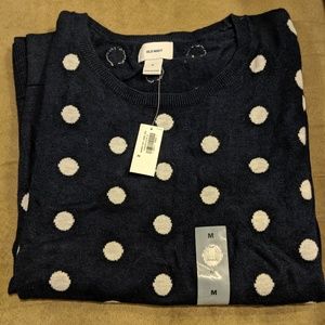 Navy and white medium sweater